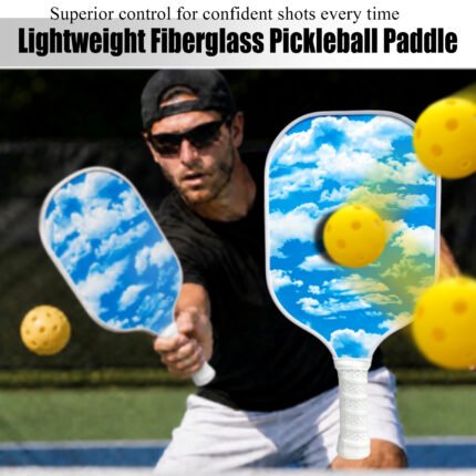 1Pack Fashion Glass Fiber 16MM Pickleball Paddle, Non-Slip Grip